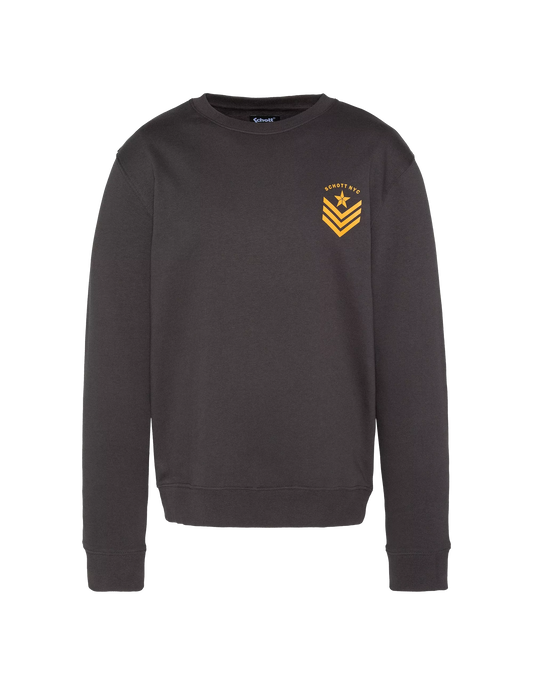 Sweatshirt Schott FIGHT anthracite vue de face