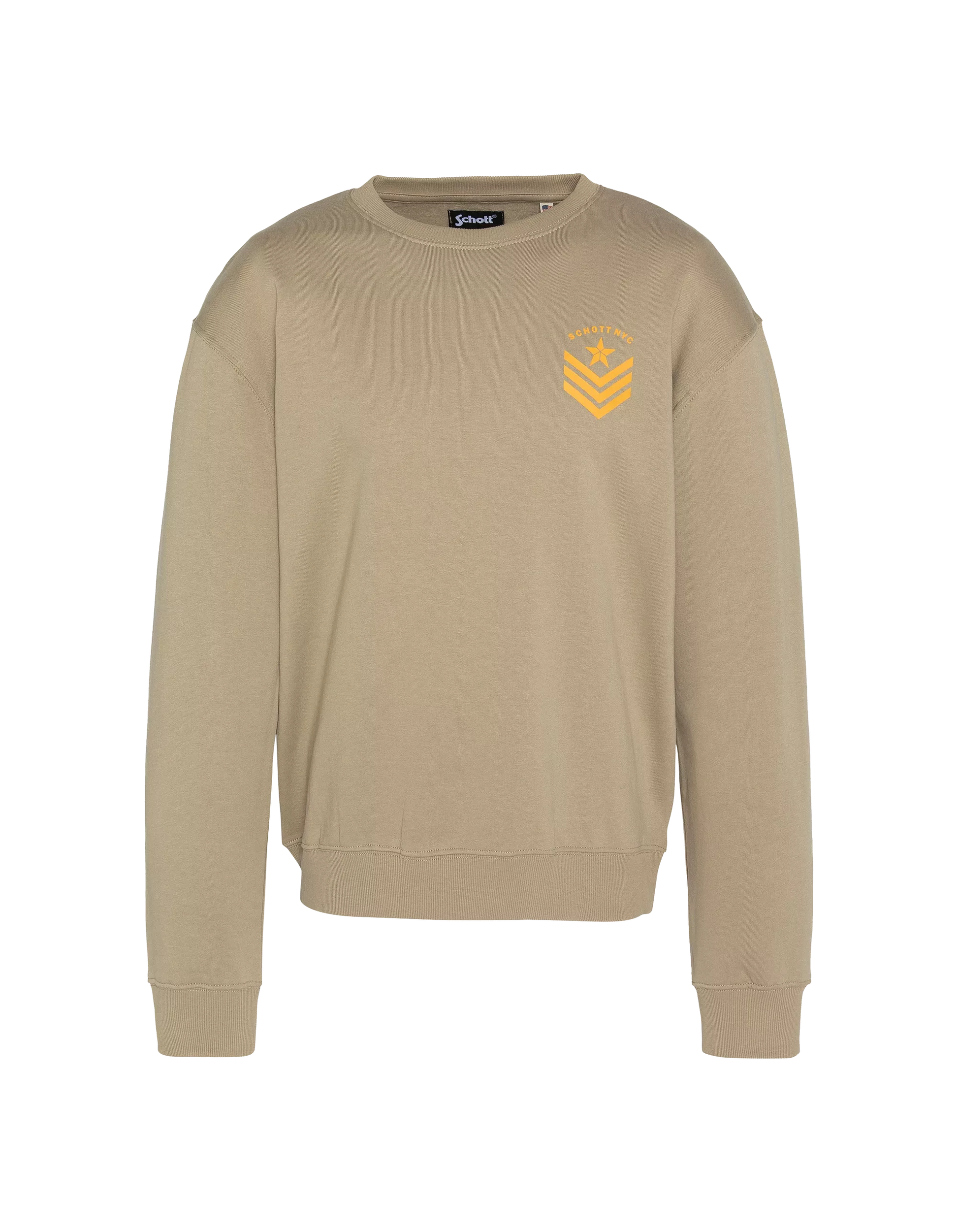 Sweatshirt Schott FIGHT mastic vue de face