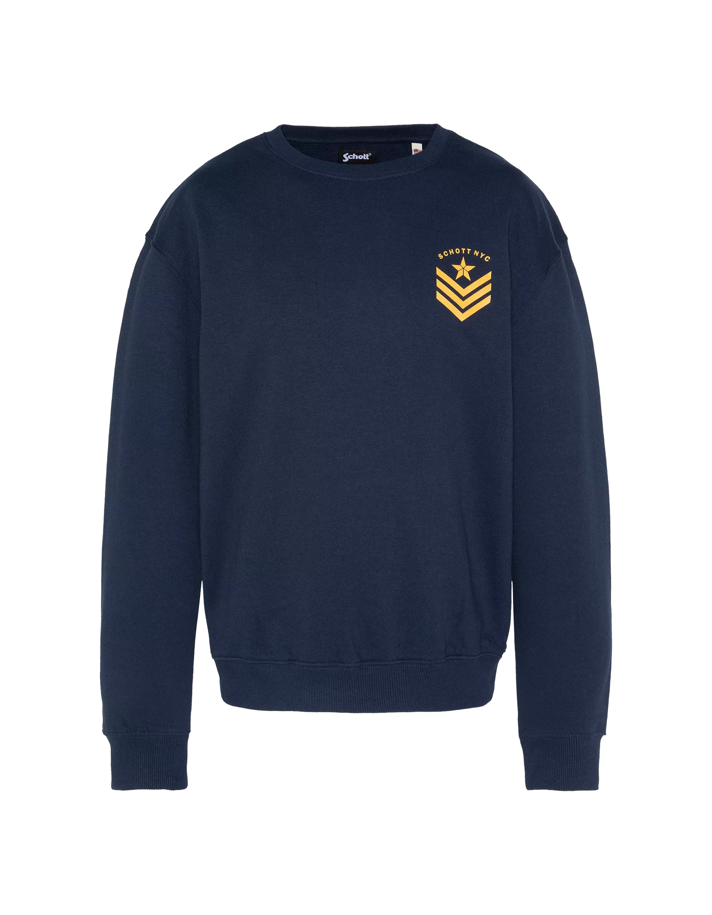 Sweatshirt Schott FIGHT navy vue de face