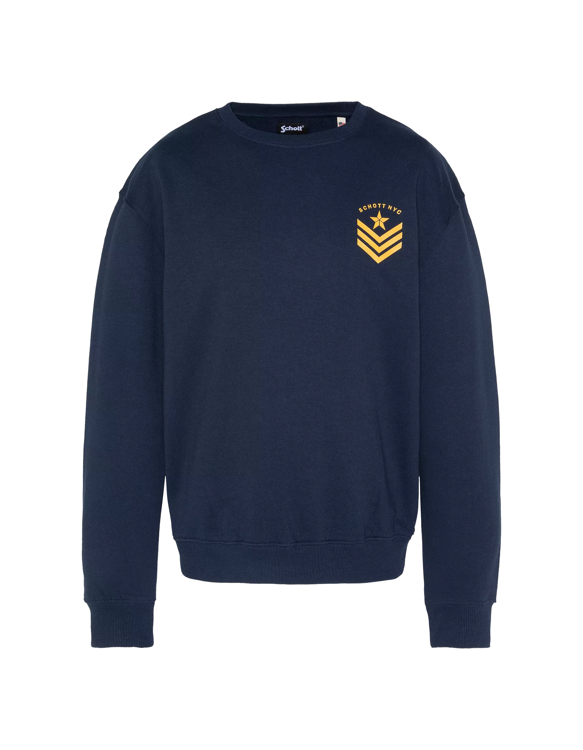 Sweatshirt Schott FIGHT navy vue de face