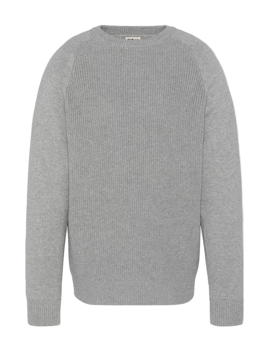 Pull Schott PLALI2 Gris col rond – vue de face