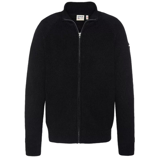 Pull Schott PLALI3 Black zippé – vue de face