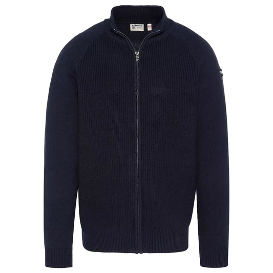 Pull Schott PLALI3 Navy zippé – vue de face
