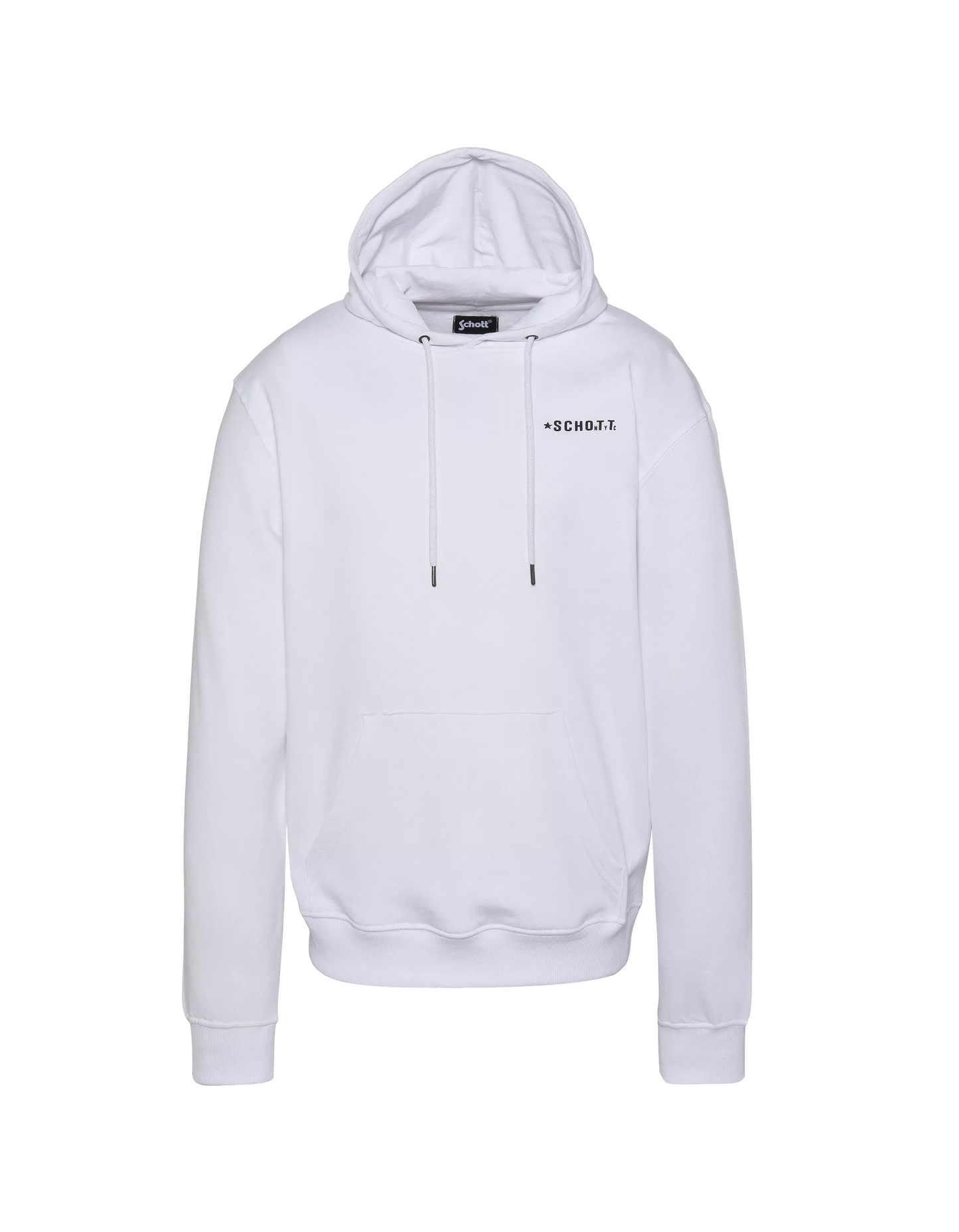 Sweat Schott SWBURN blanc vue de face