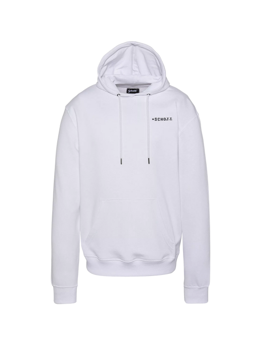 Sweat Schott SWBURN blanc vue de face