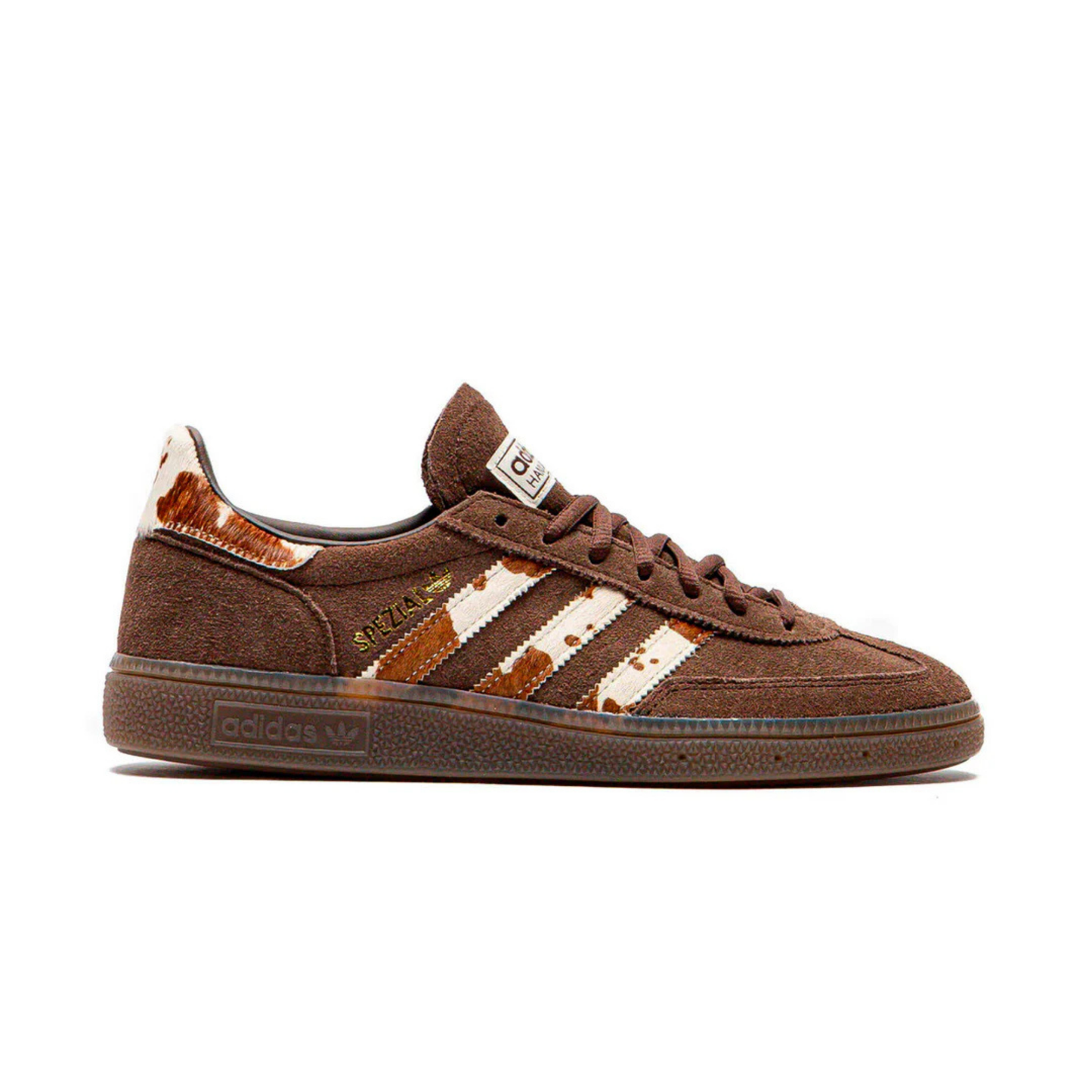 sneakers adidas handball spezial femme brown cow stripes profil