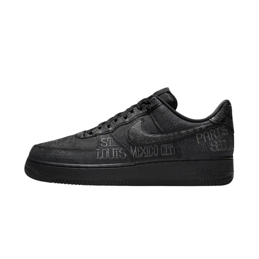 sneakers nike air force 1 low world tour black profil