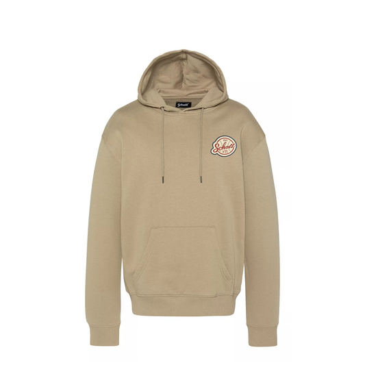 sweat à capuche schott baseball homme mastic vue face