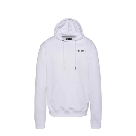 sweat à capuche schott burn homme blanc vue face