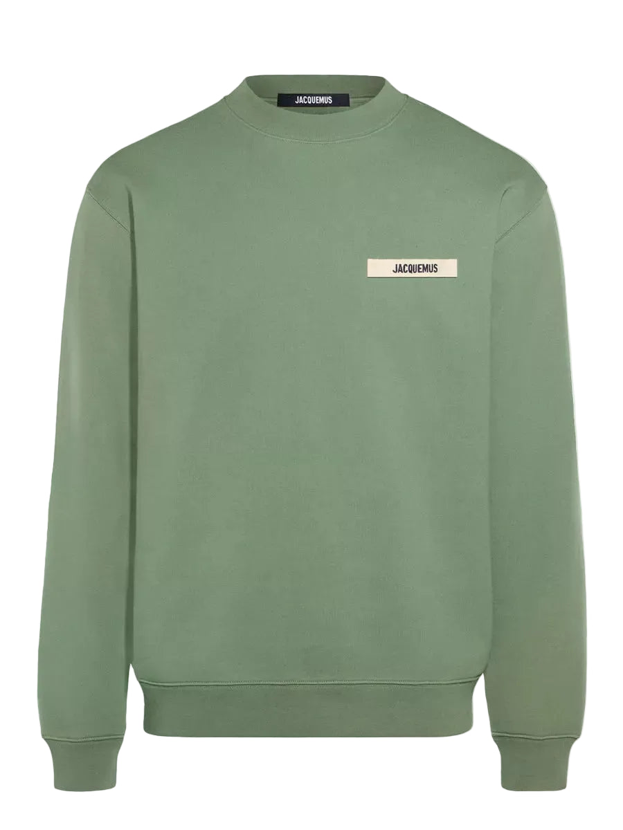 sweatshirt Jacquemus gros grain homme vert clair face