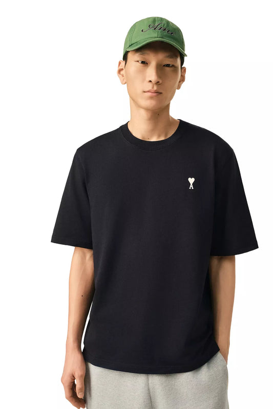 t shirt ami paris homme noir vue face