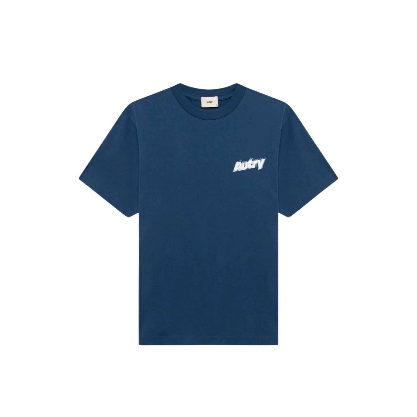 t-shirt autry homme bleu double logo