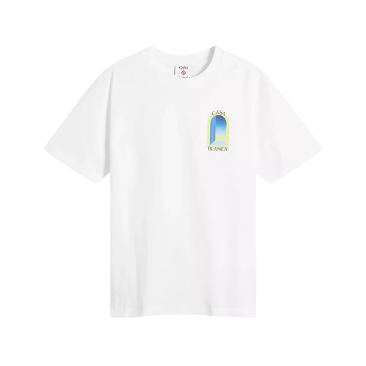 t-shirt casablanca homme blanc l'arche coloré vue face