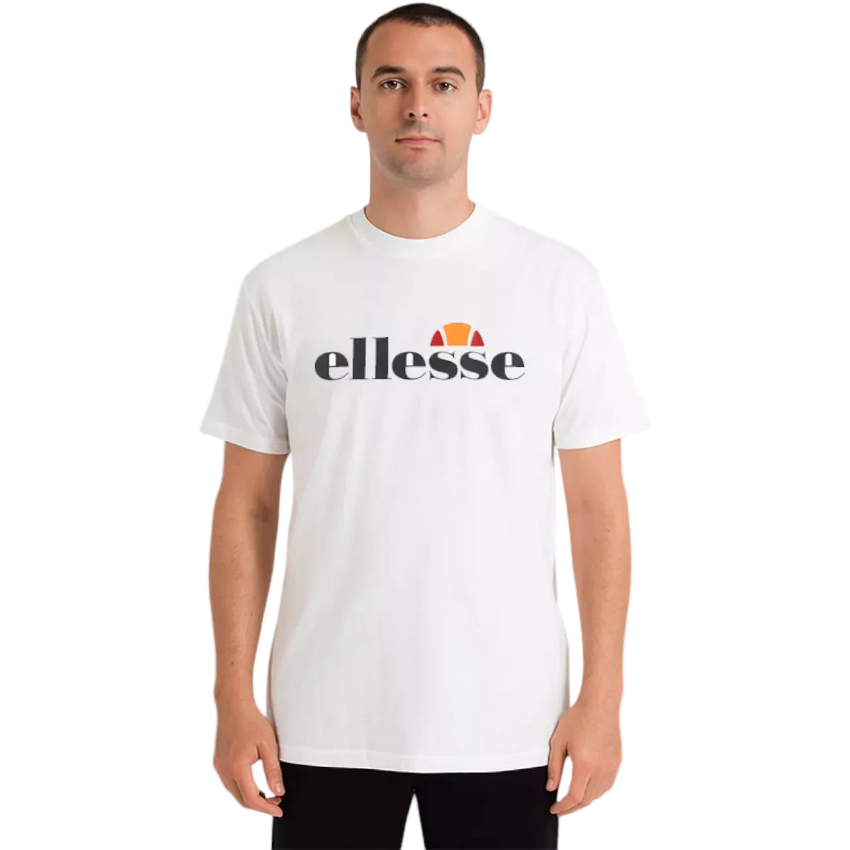 t-shirt Ellesse homme blanc big logo frontal