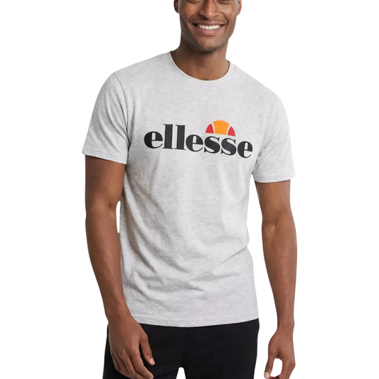 t-shirt ellesse homme blanc big logo porté vue avant