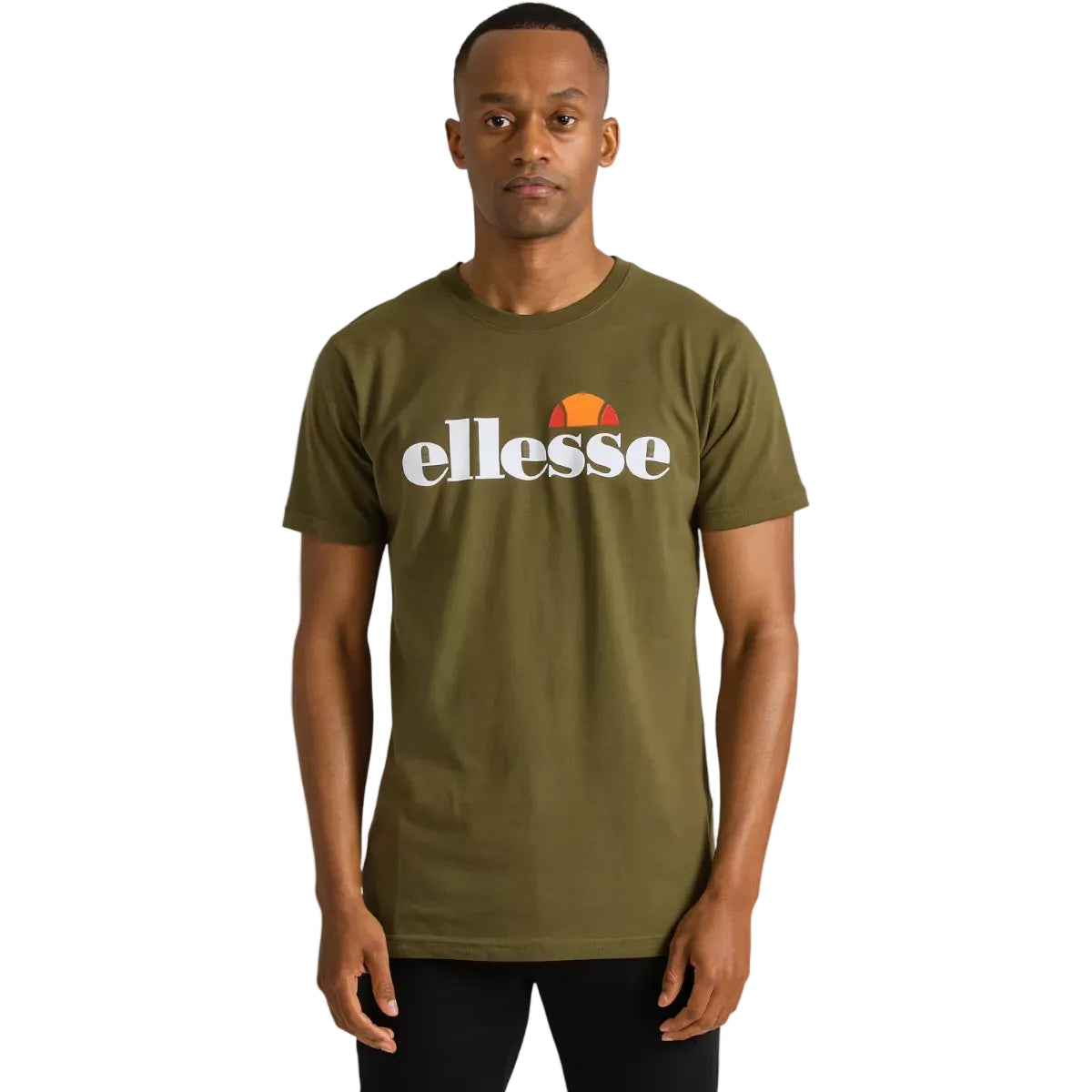 t-shirt Ellesse homme kaki big logo frontal