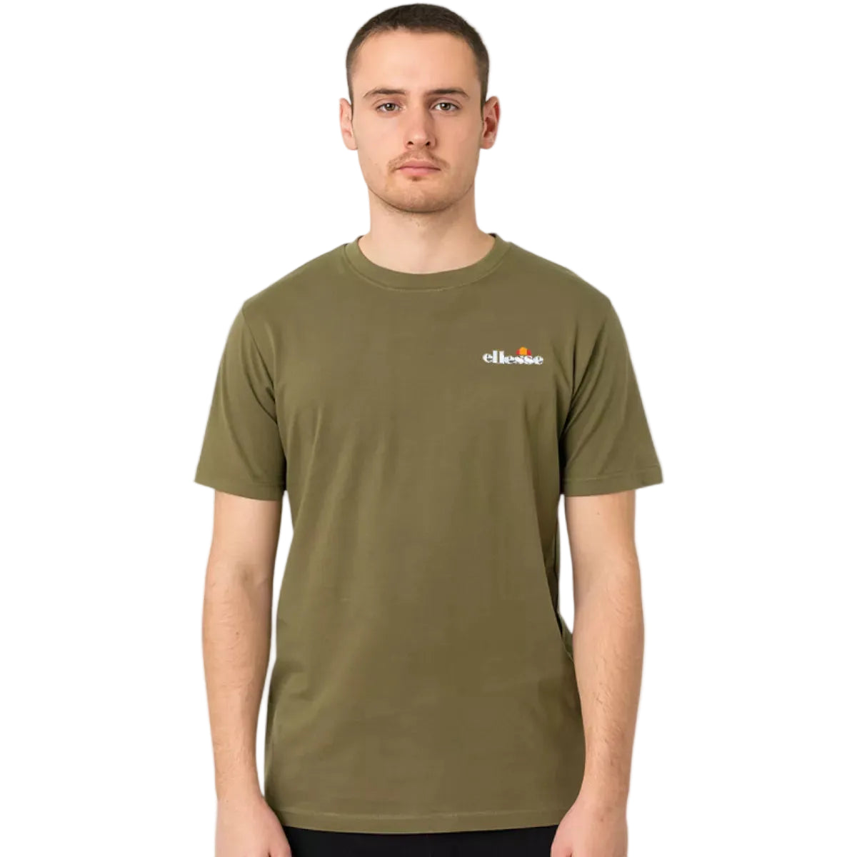 t-shirt Ellesse homme kaki logo signature poitrine