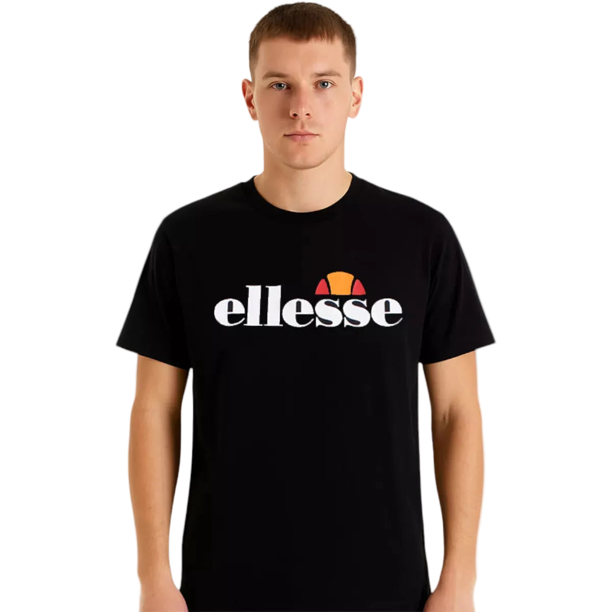 t-shirt Ellesse homme noir big logo frontal