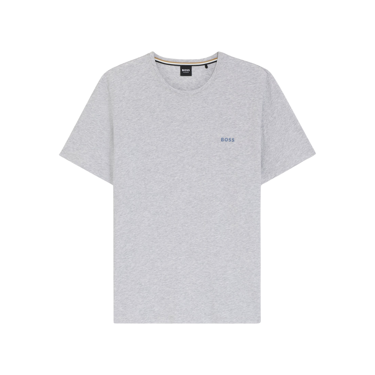 t-shirt hugo boss homme gris chiné avec logo brodé vue de face