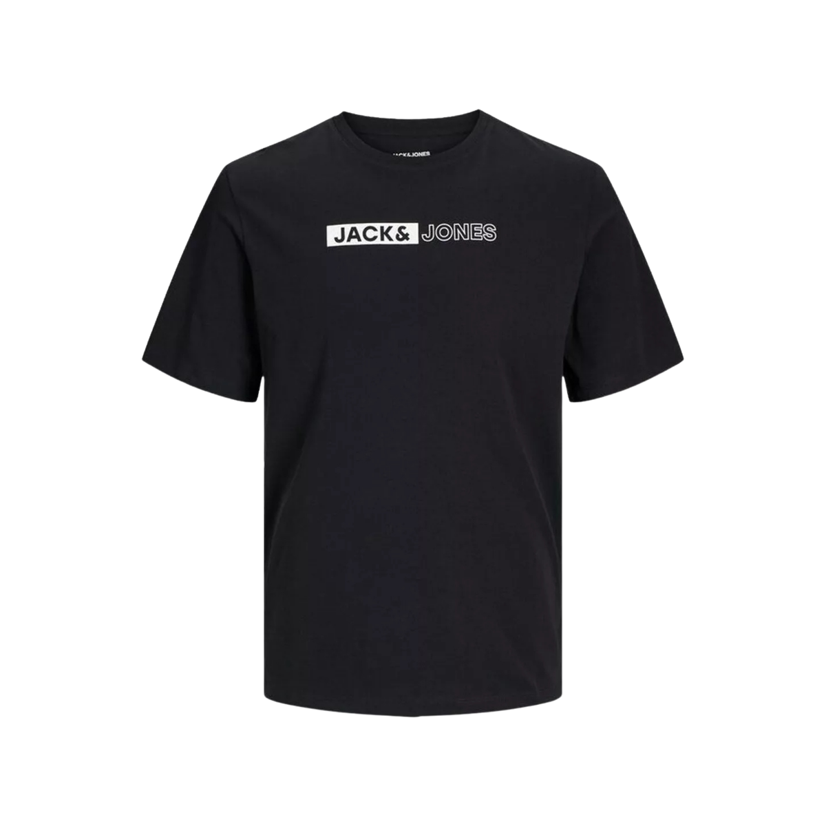 t-shirt jack and jones homme noir logo block vue avant