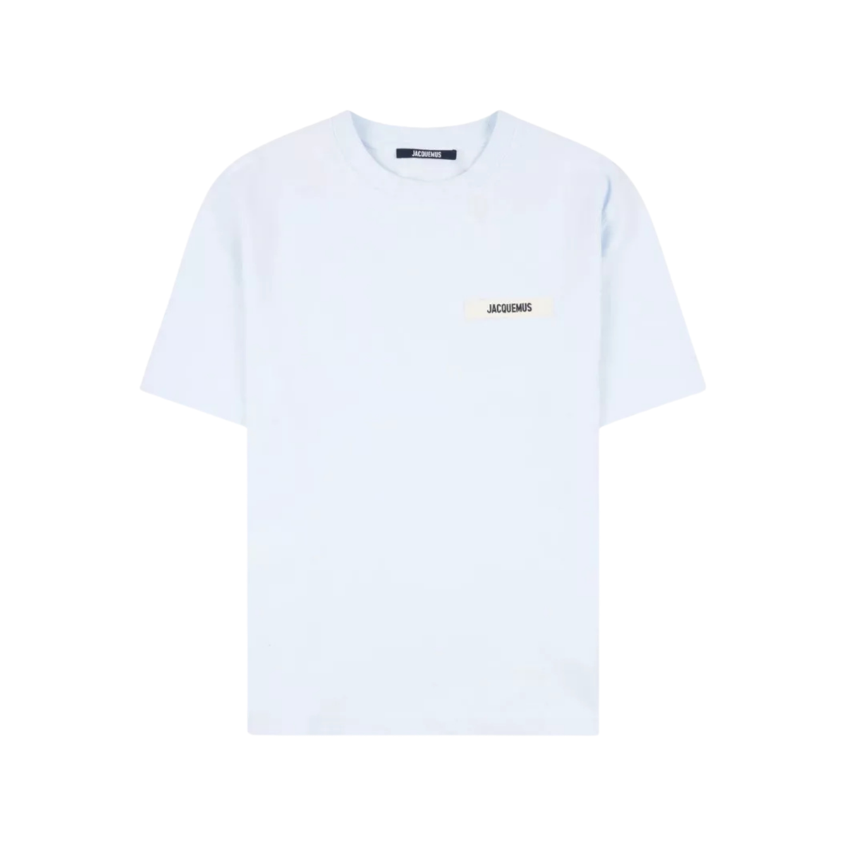 t-shirt jacquemus gros grain homme light blue ruban logo brodé