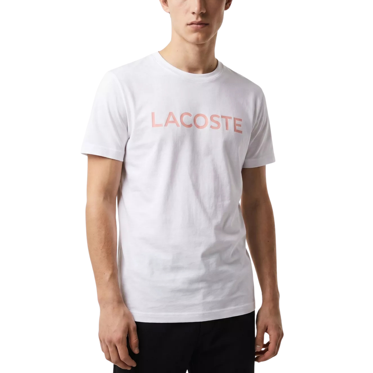 t-shirt lacoste homme blanc big logo poitrine