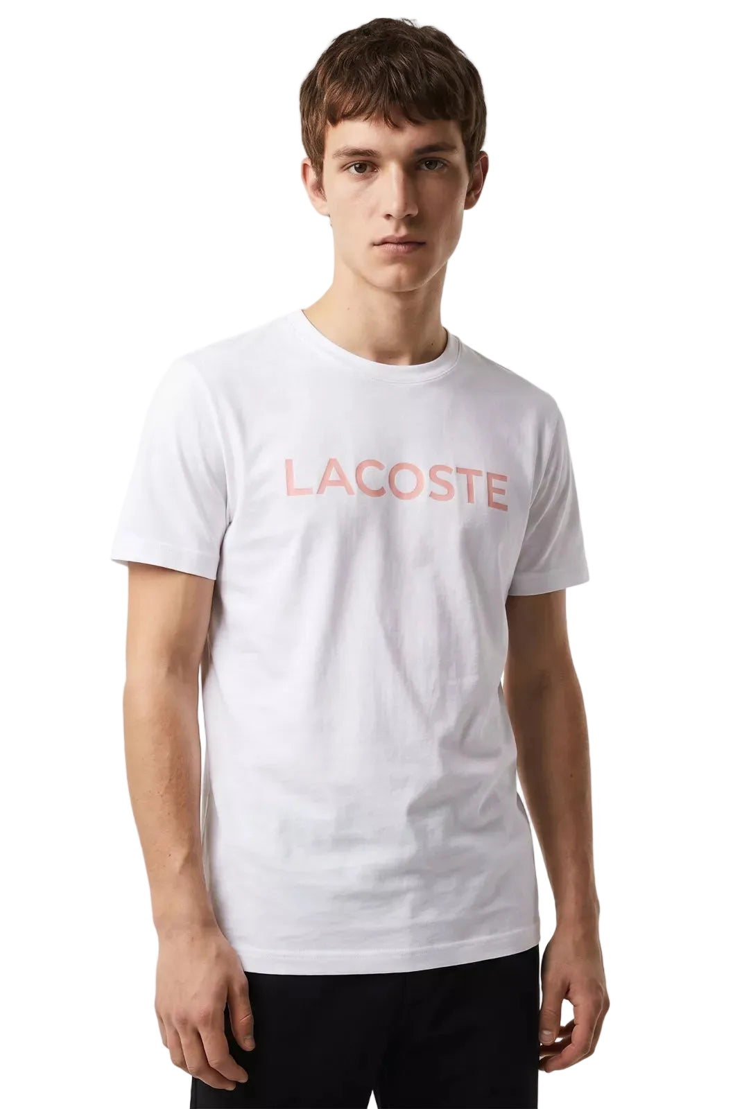 t shirt lacoste homme blanc big logo
