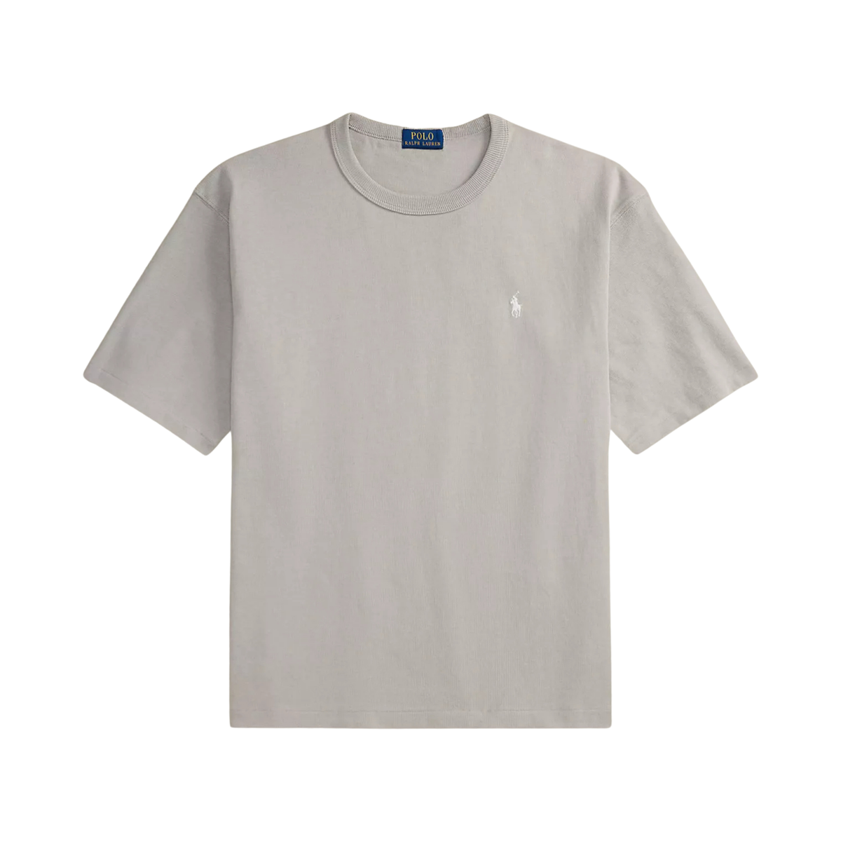 t-shirt ralph lauren homme gris logo backside brodé vue de face