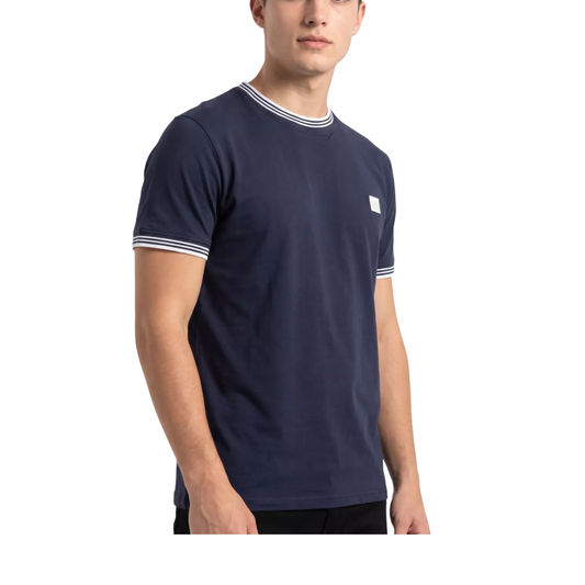 t-shirt redskins homme navy logo vertical vue face