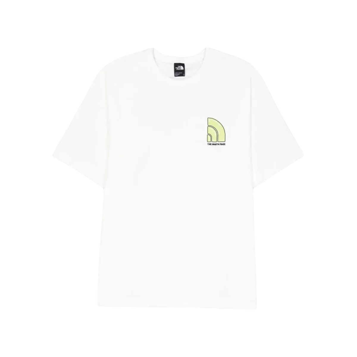 t-shirt the north face homme blanc logo bubble vue avant
