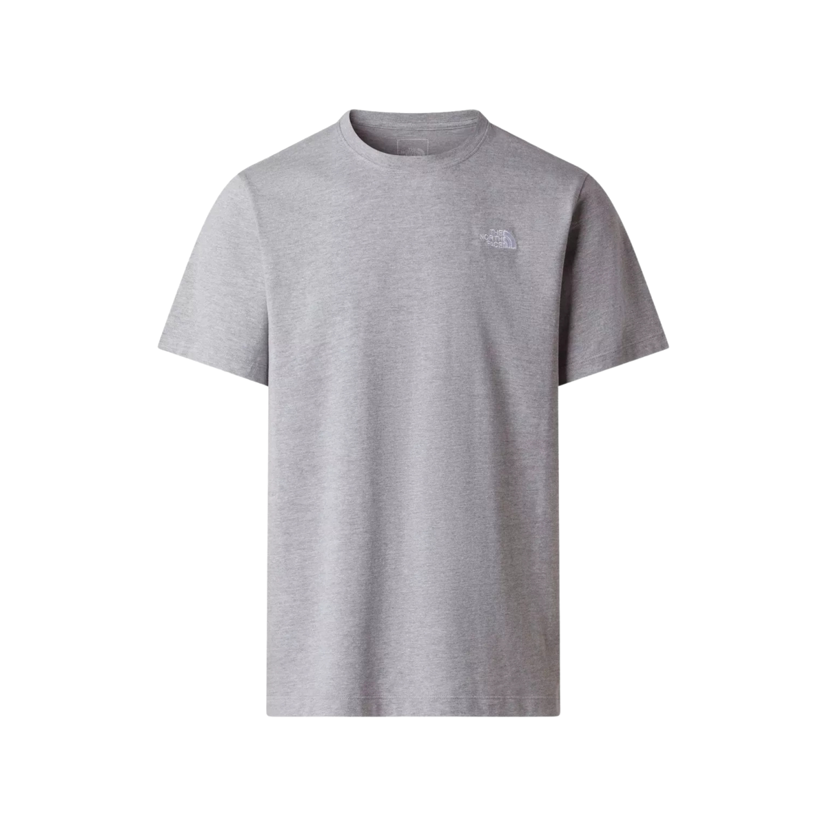 t-shirt the north face homme gris logo brodé vue avant