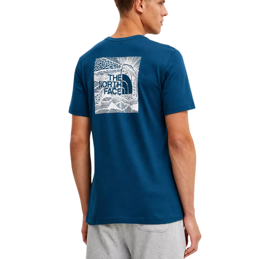 t-shirt the north face homme midnight petrol logo backside vue dos