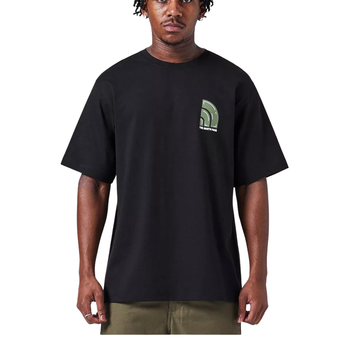 t-shirt the north face homme noir logo bubble vue avant