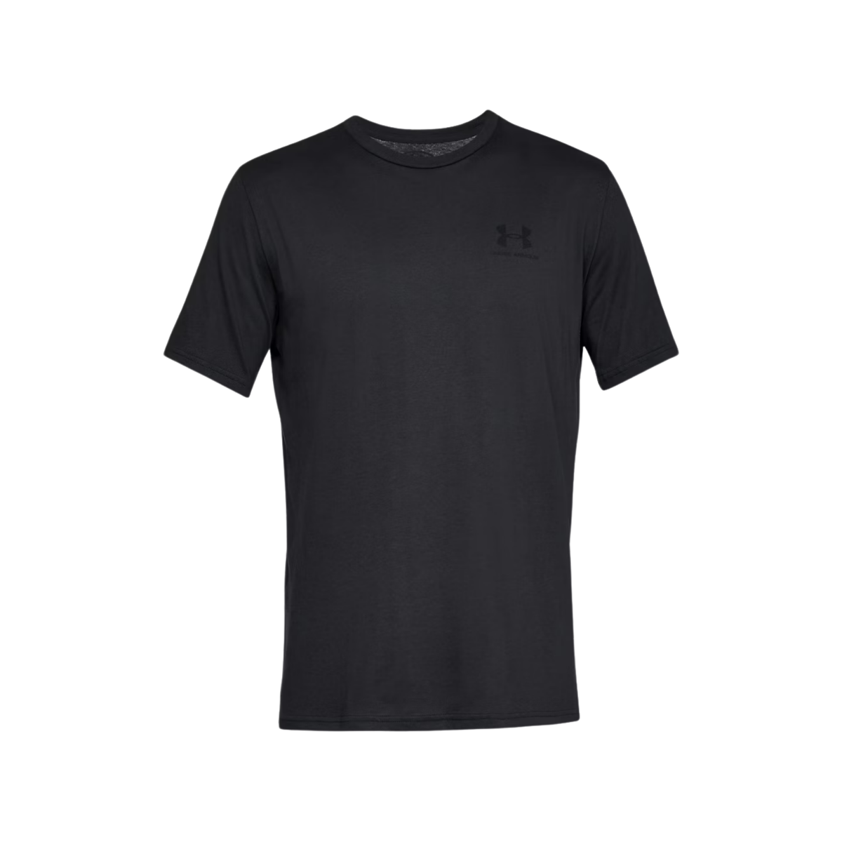 t-shirt under armour homme noir logo gauche vue face