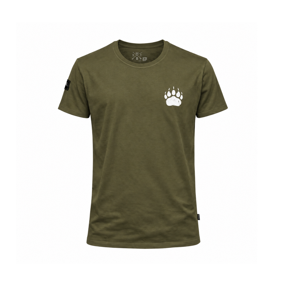 t-shirt watts budy homme kaki vue face