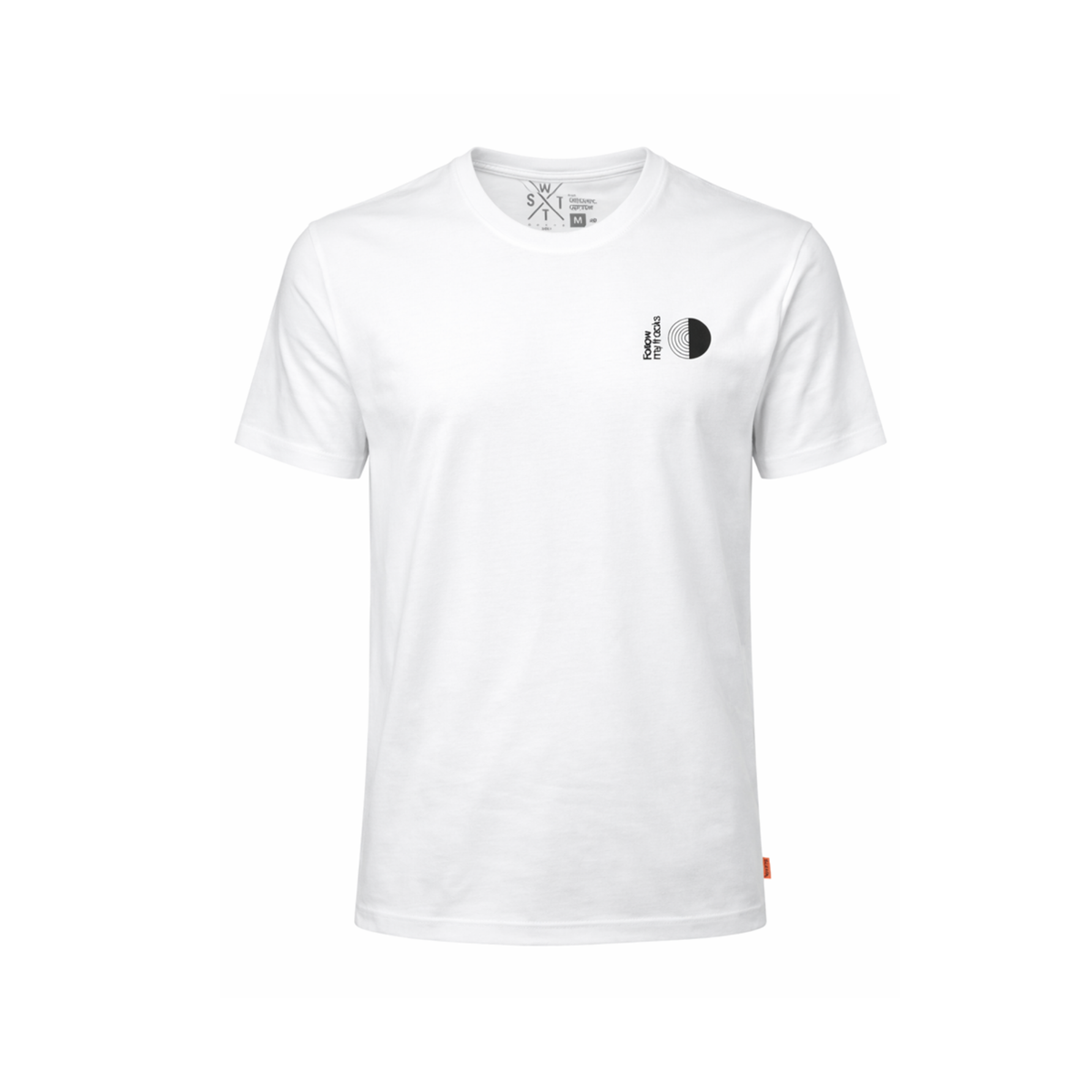 t-shirt watts tracks homme blanc vue face