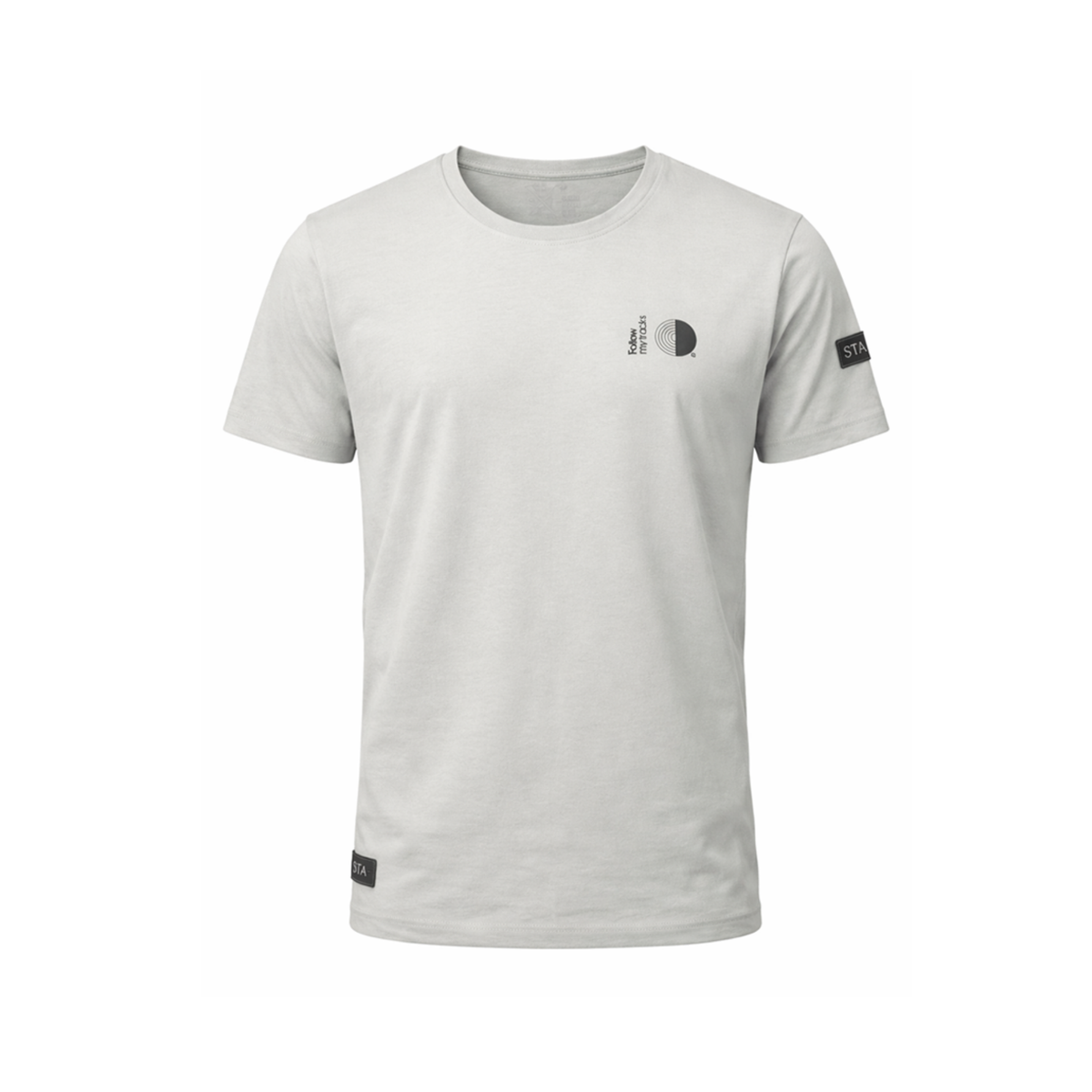 t-shirt watts tracks homme limestone grey vue face