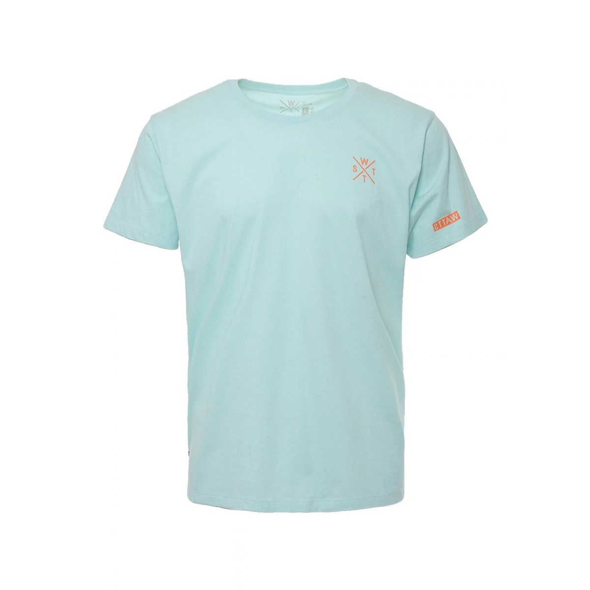 t-shirt watts watts01 homme bleu clair vue face