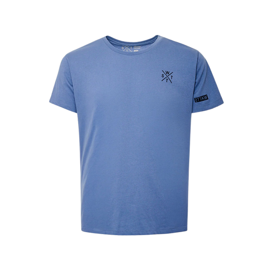 t-shirt watts watts01 homme bleu gris vue face