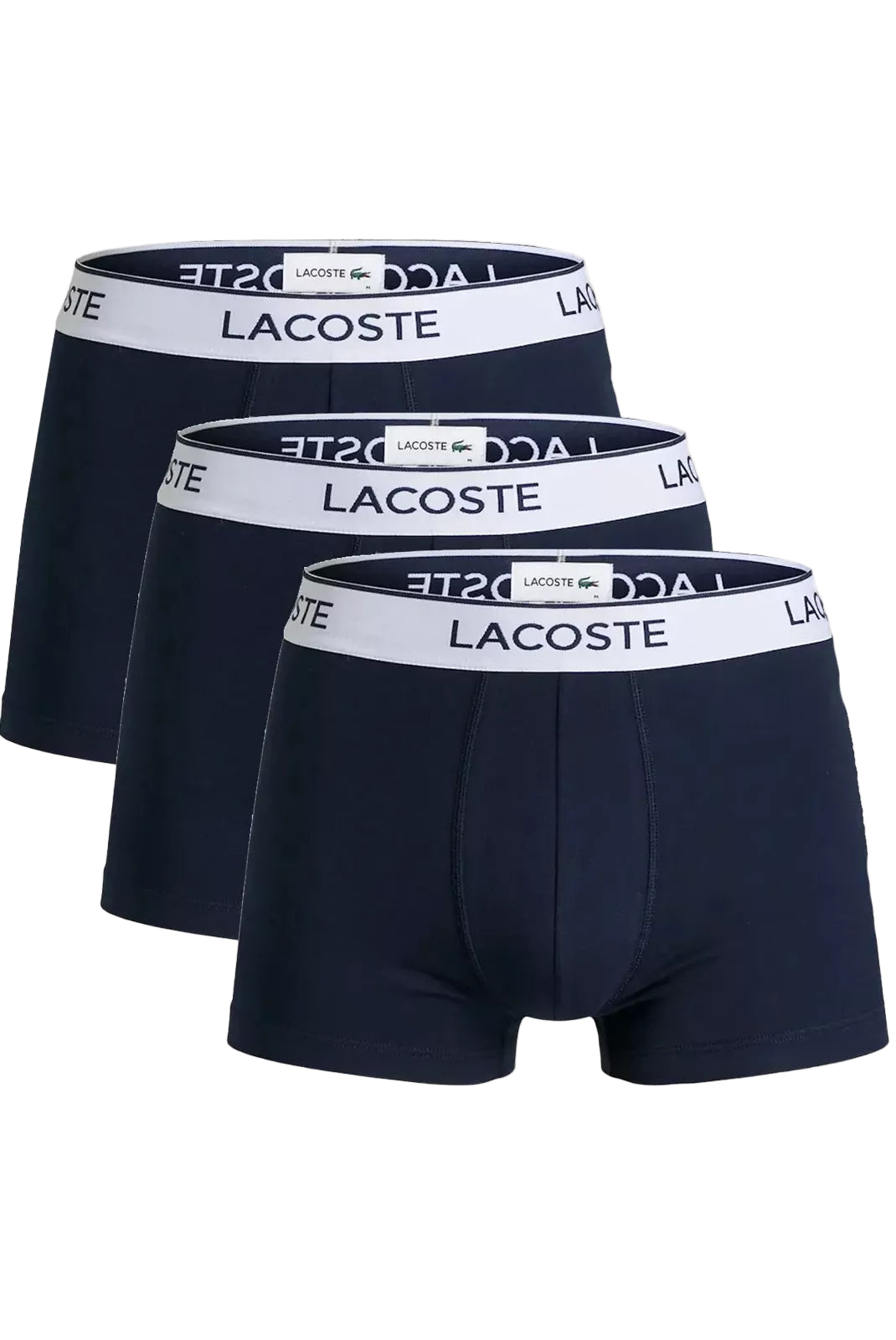 Tripack de boxers Lacoste bleu marine en coton stretch