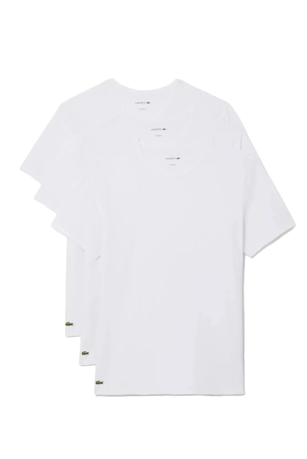 tripack t shirts lacoste homme blanc face