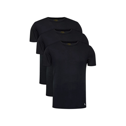 tripack t-shirts ralph lauren homme noir col rond