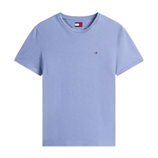 T-shirt homme Tommy Jeans bleu avec logo brodé sur la poitrine
