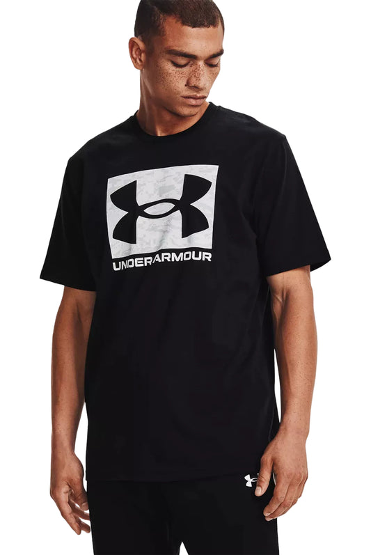 T-shirt Under Armour homme noir avec logo blanc sur la poitrine