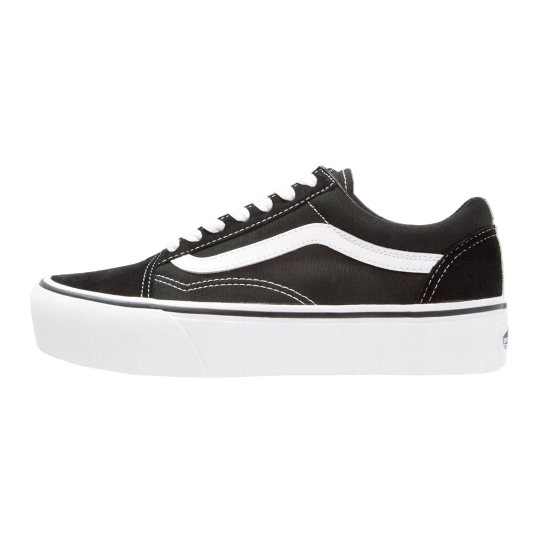 Vans Old Skool Platform Femme Black White – vue latérale