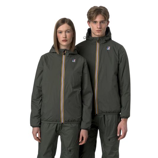 veste k-way le vrai claude 4.0 warm green blackish unisexe mi-chaude