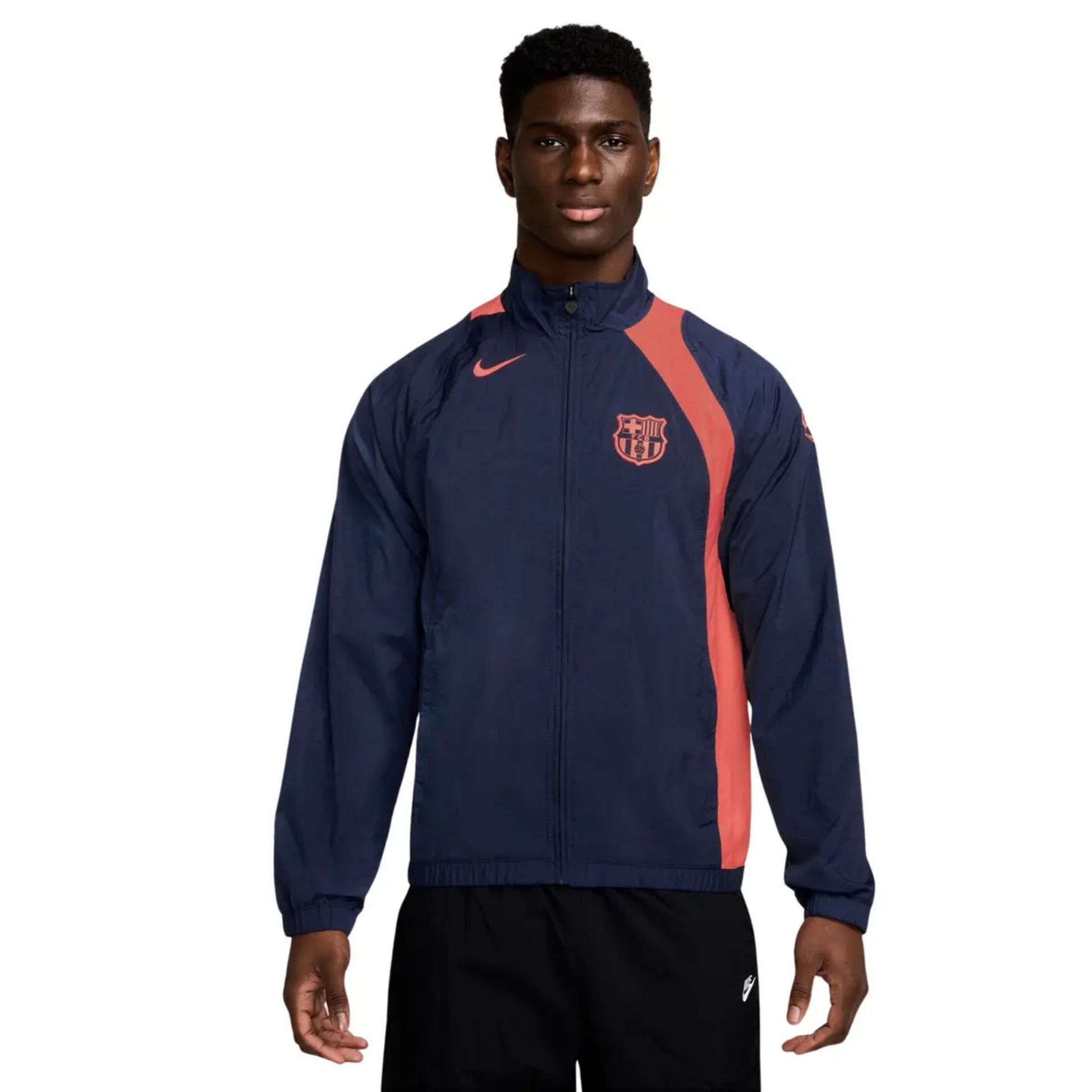 veste nike football 90 homme bleu fc barcelone 2025 2026