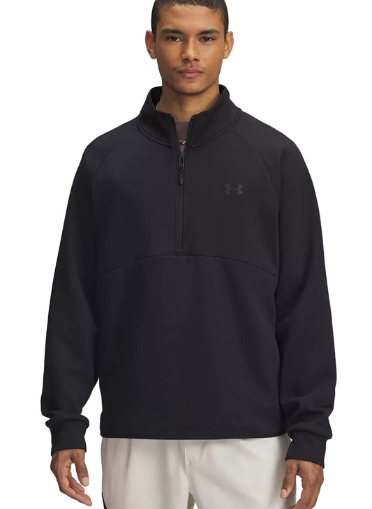 Veste Under Armour homme noire zippée ½ avec logo discret