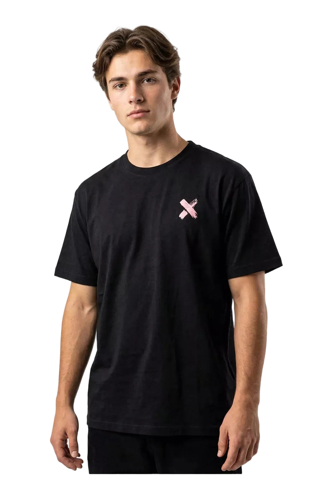 t shirt watts paint full black homme porté face