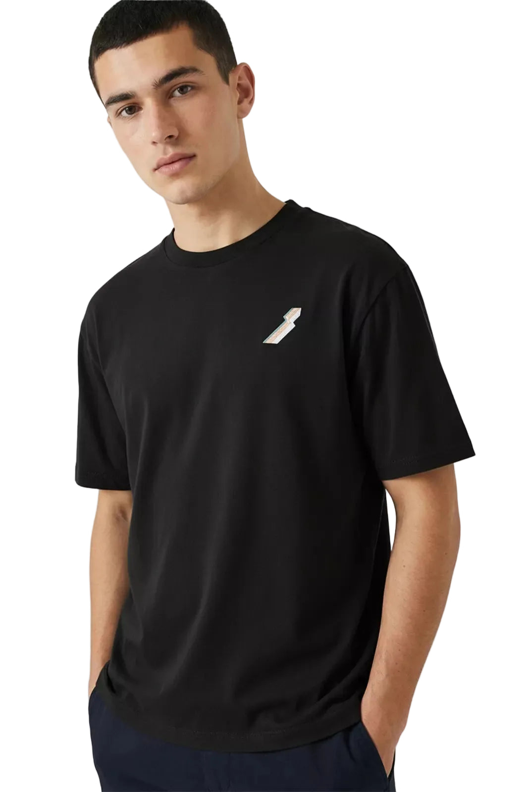 t shirt watts thunder full black homme porté face